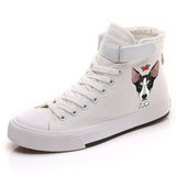 Funny Dog Print Illustration High Heel Canvas