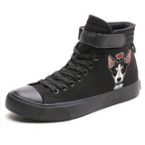 Funny Dog Print Illustration High Heel Canvas