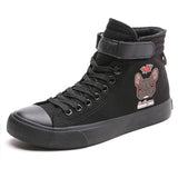 Funny Dog Print Illustration High Heel Canvas